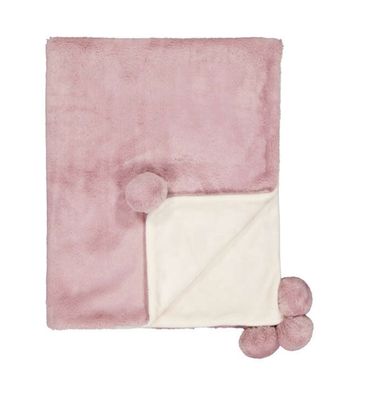 Rosa Baby Pink Pom Pom Blanket