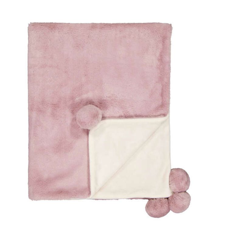 Rosa Baby Pink Pom Pom Blanket
