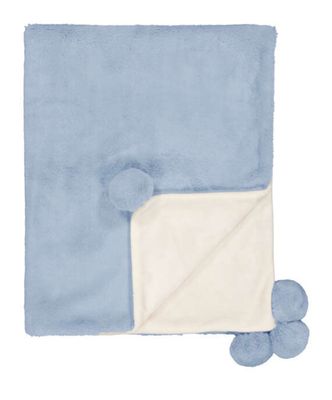 Cieio Sky Blue Pom Pom Blanket