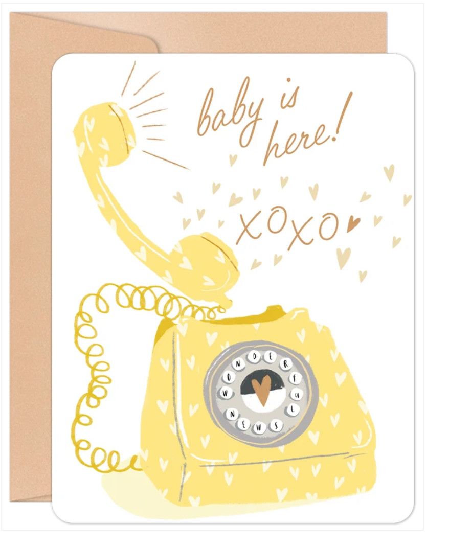 Baby Is Here XOXO New Baby Card