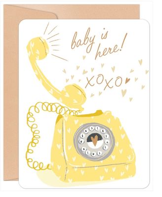Baby Is Here XOXO New Baby Card