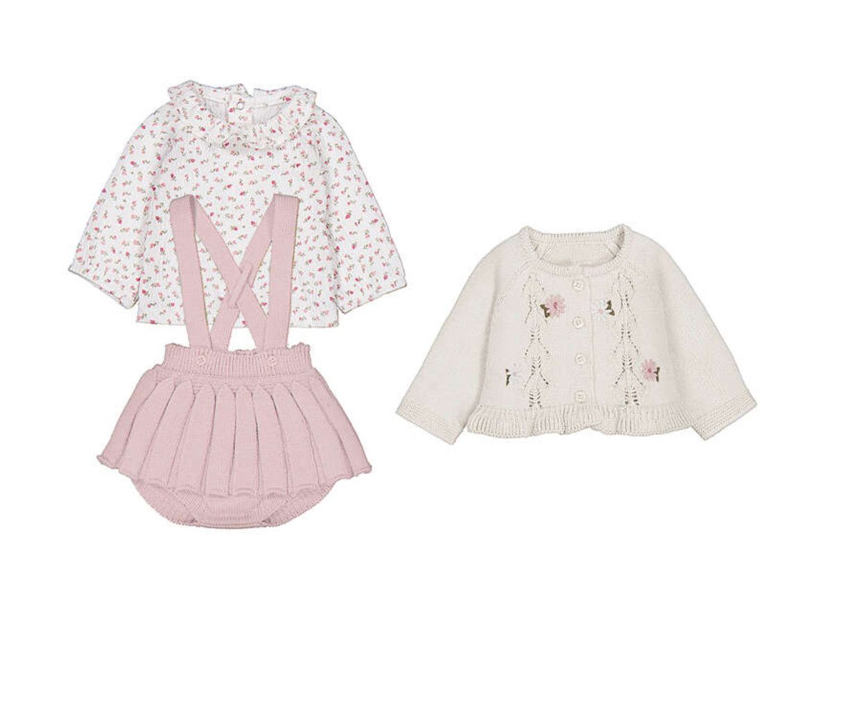 Rosa Pink Tricot Skirt Set, Size: 2-4