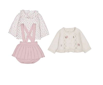 Rosa Pink Tricot Skirt Set