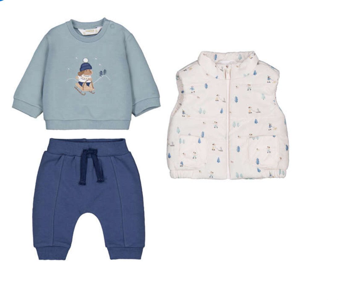 Indigo Puppy 3pc Tracksuit &amp; Vest Set, Size: 0-1
