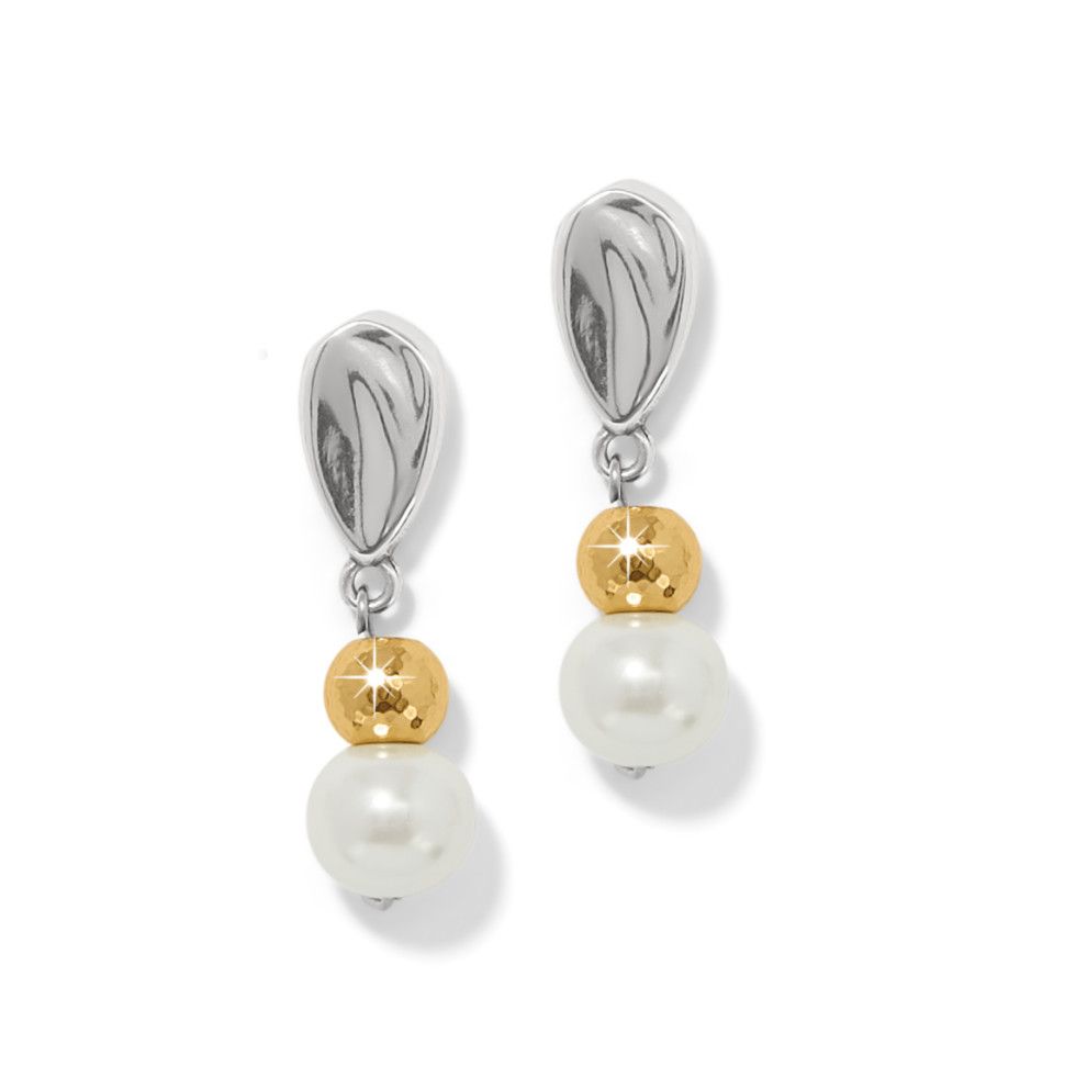 Cascade Unity Pearl Post Drop Earrings