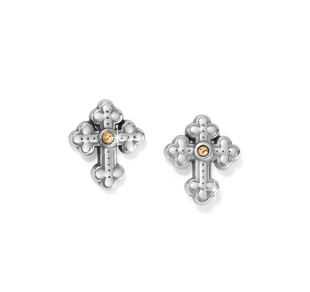 Luna Cross Mini Post Earrings