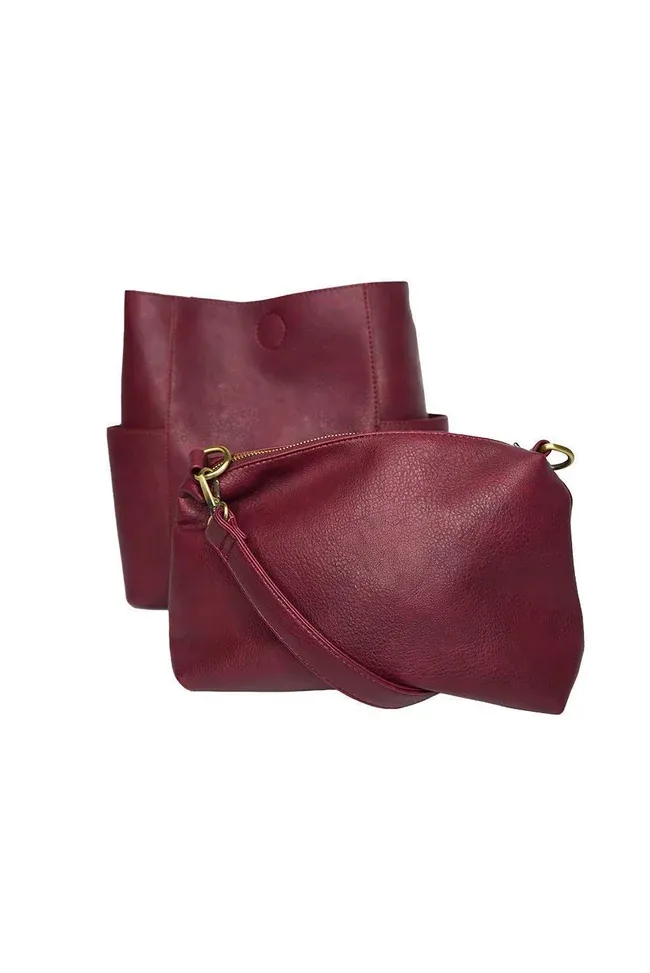 Garnet Kayleigh Side Pocket Bucket Bag