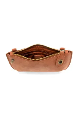 Spice Faux Suede Mini Crossbody Wristlet Clutch