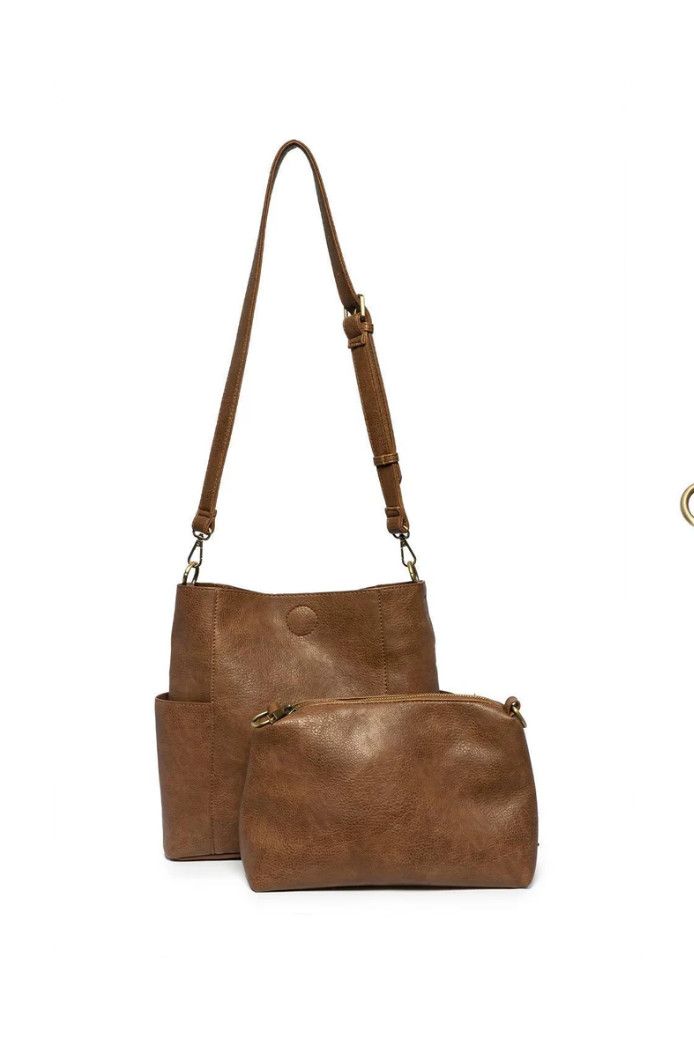 Roasted Pecan Kayleigh Side Pocket Bucket Bag