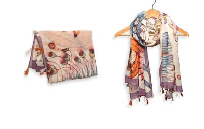 Floral Pop Art Tassel Scarf
