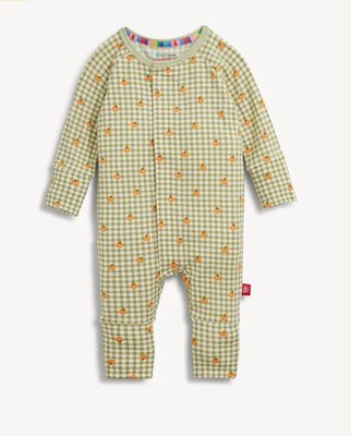 Pumpkin Plaid Modal Magnetic Convertible Coverall