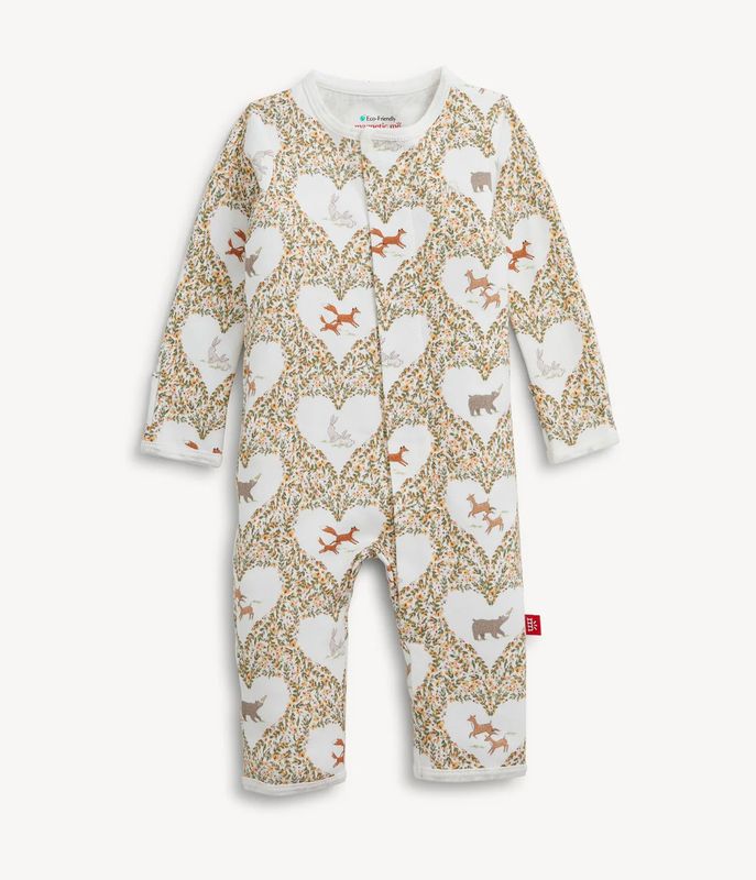 Animal Hearts Organic Cotton Magnetic Coverall