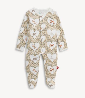 Animal Hearts Organic Cotton Magnetic Footie
