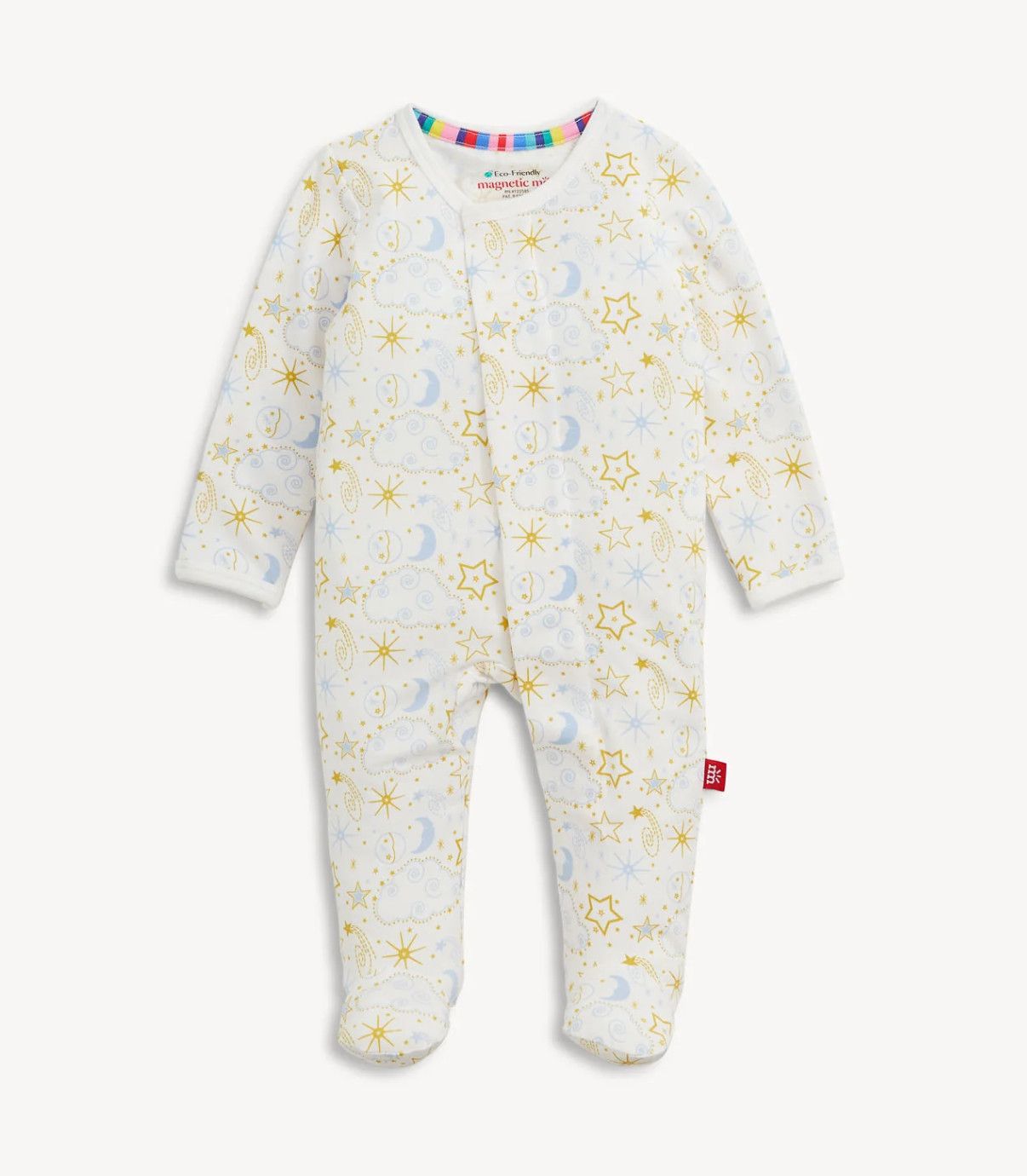 Star Signs Blue Modal Magnetic Footie, Size: 0-3m