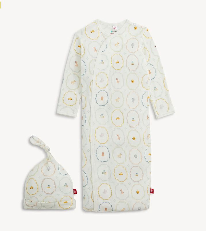 Nursery Magic Modal Magnetic Gown &amp; Hat Set