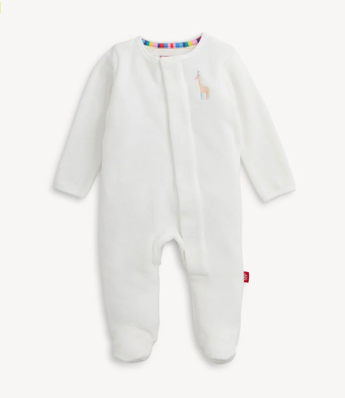 Giraffe Cream Velour Magnetic Footie