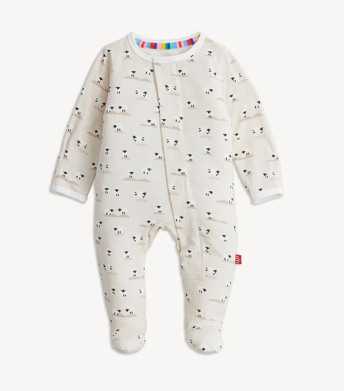 Baa Baa Baby Cream Modal Magnetic Footie