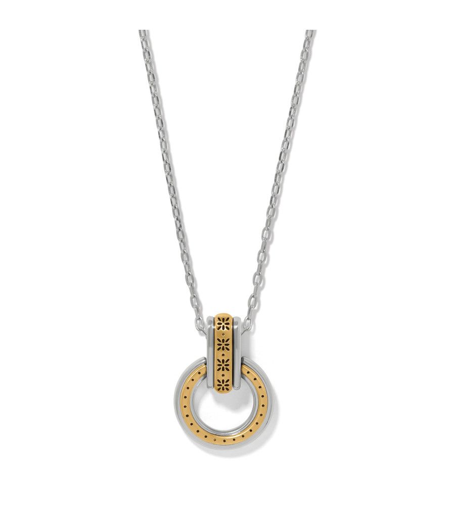 Mosaic Two Tone Link Ring Necklace