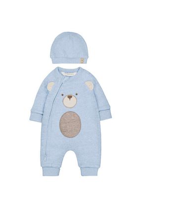 Blue Rain Convertible Romper &amp; Hat