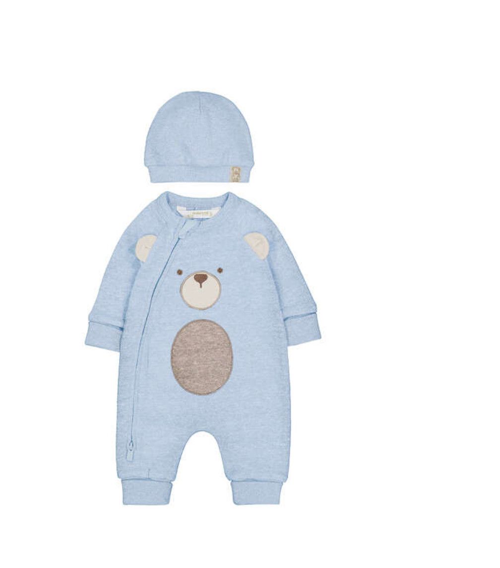 Blue Rain Convertible Romper &amp; Hat, Size: 0-1