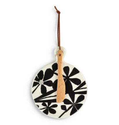 Bold Floral Mini Ceramic Serving Board - 5in