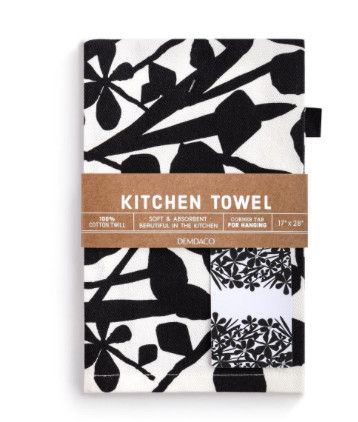 Bold Floral Cotton Twill Kitchen Towel