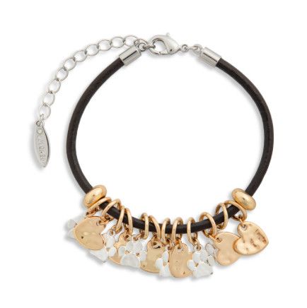 Paw Print And Heart Charm Bracelet