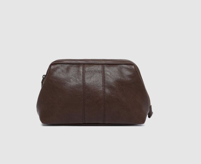 Albie Cosmetic Case - Saddle Chocolate