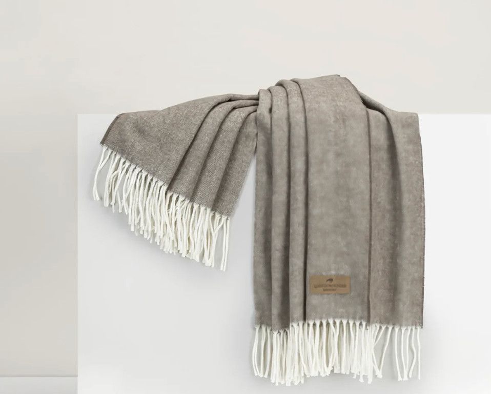 Mink Italian Herringbone Throw