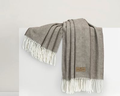 Mink Italian Herringbone Throw