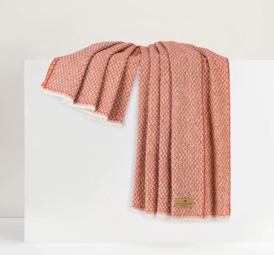 Spicy Orange Hudson Valley Throw
