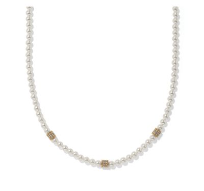 Meridian Petite Pearl Station Necklace