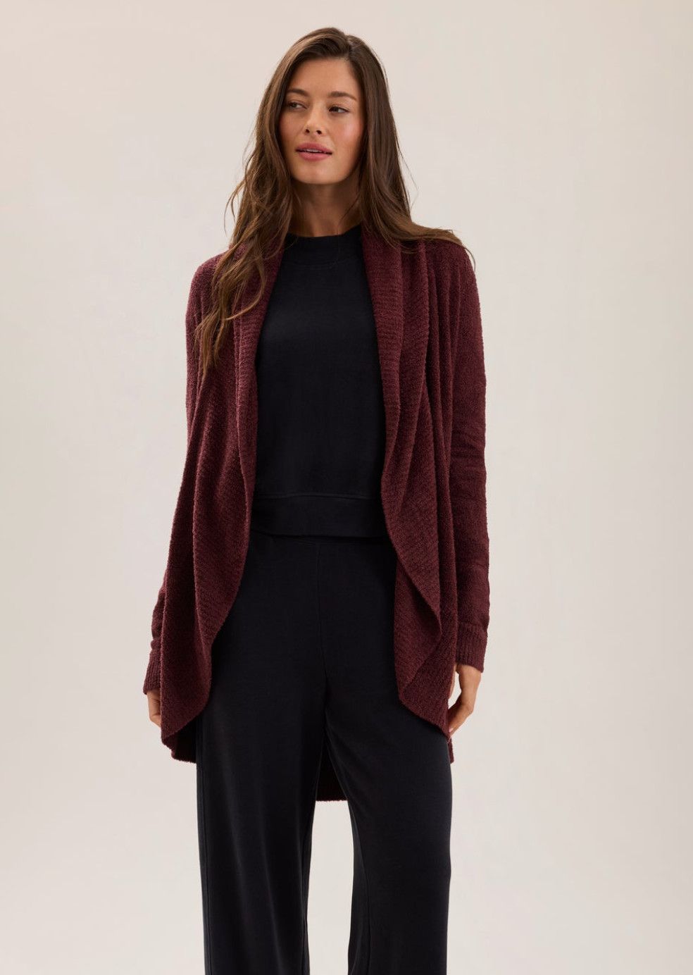 CozyChic Lite® Circle Cardi Deep Garnet, Size: Small