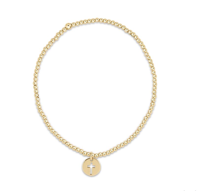 egirl Classic Gold 2mm Bracelet - Blessed Small Gold Disc