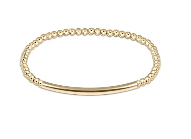 Extends Bliss Bar Smooth Gold 3mm Bracelet