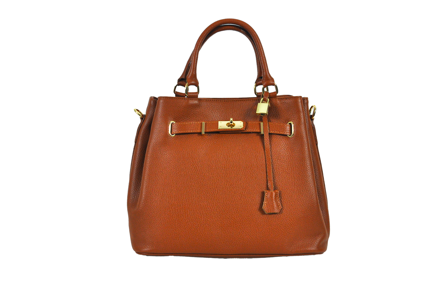 Sac à main boucle cuir Camel Préciosa François Brenot