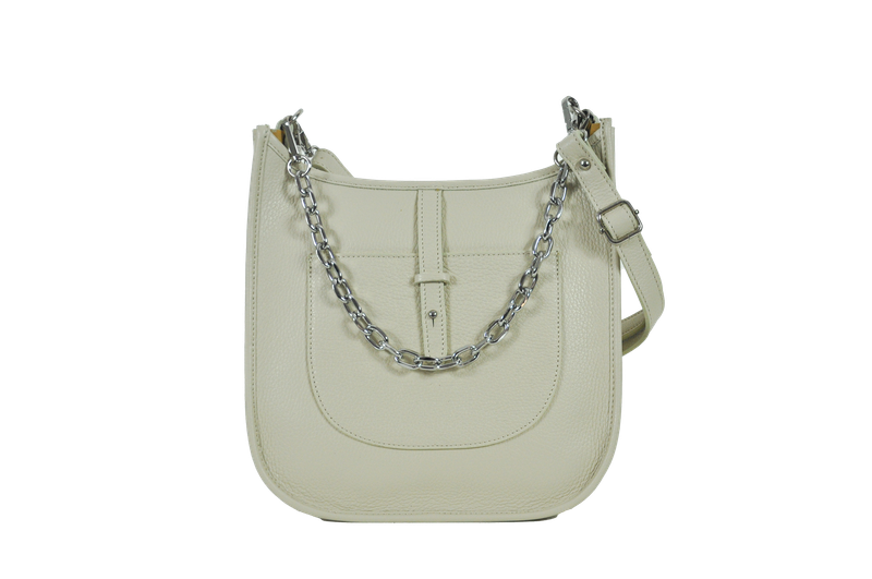 Sac porté travers cuir Regina François Brenot Blanc cassé Sac porté travers cuir Regina François Brenot Blanc cassé