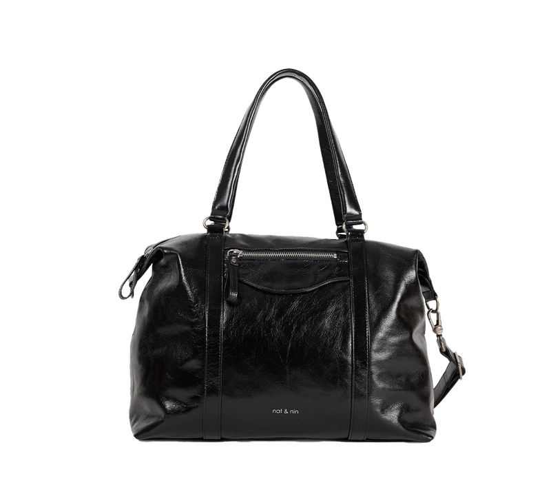 Sac porté épaule THYLANE Nat&Nin cuir Noir Glacé