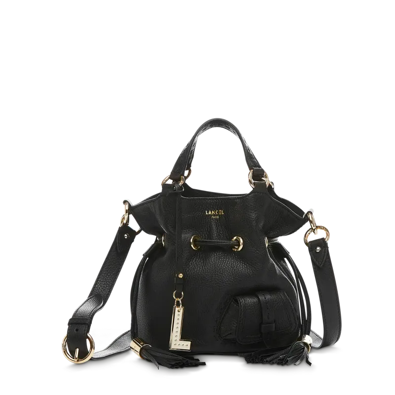 Sac à main seau S LANCEL noir