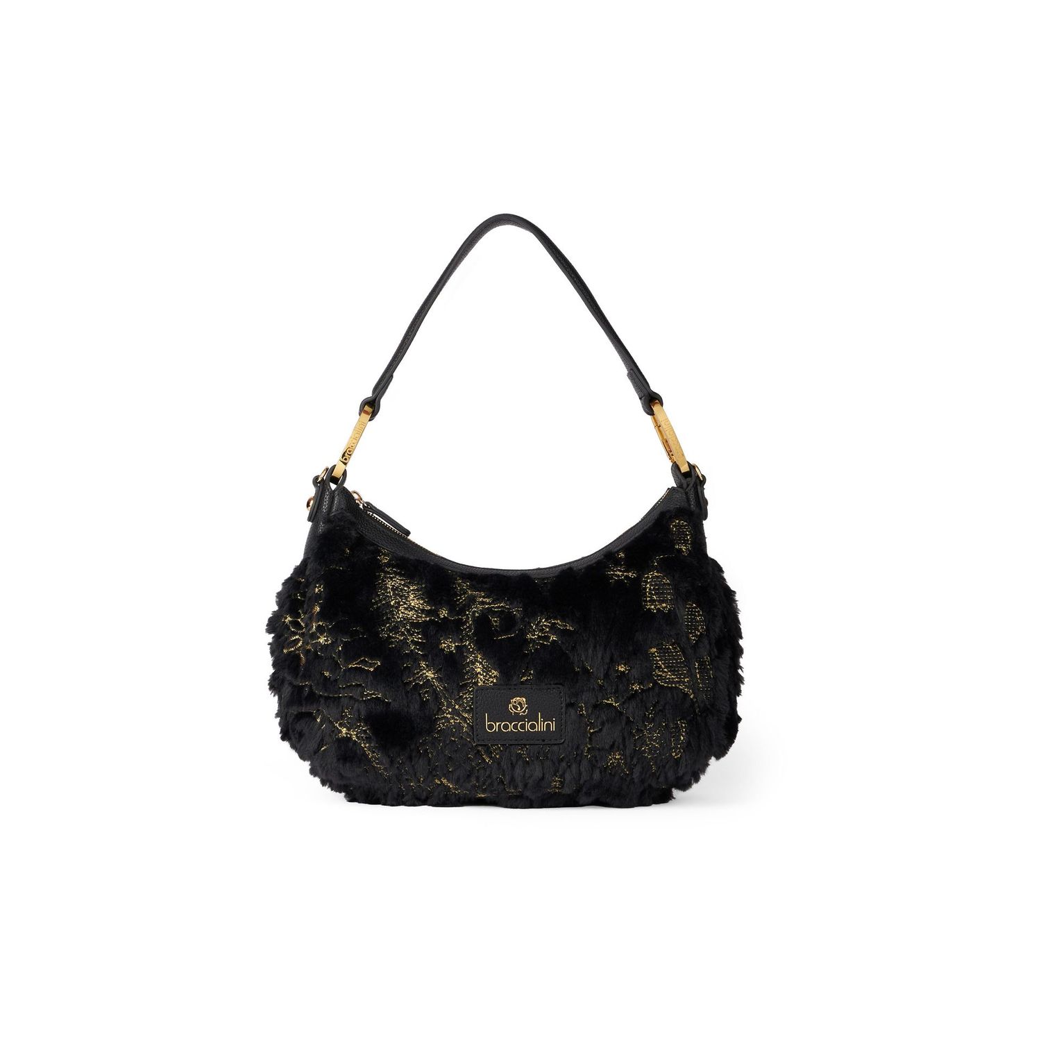 Sac à main Beth fur or et noir BRACCIALINI