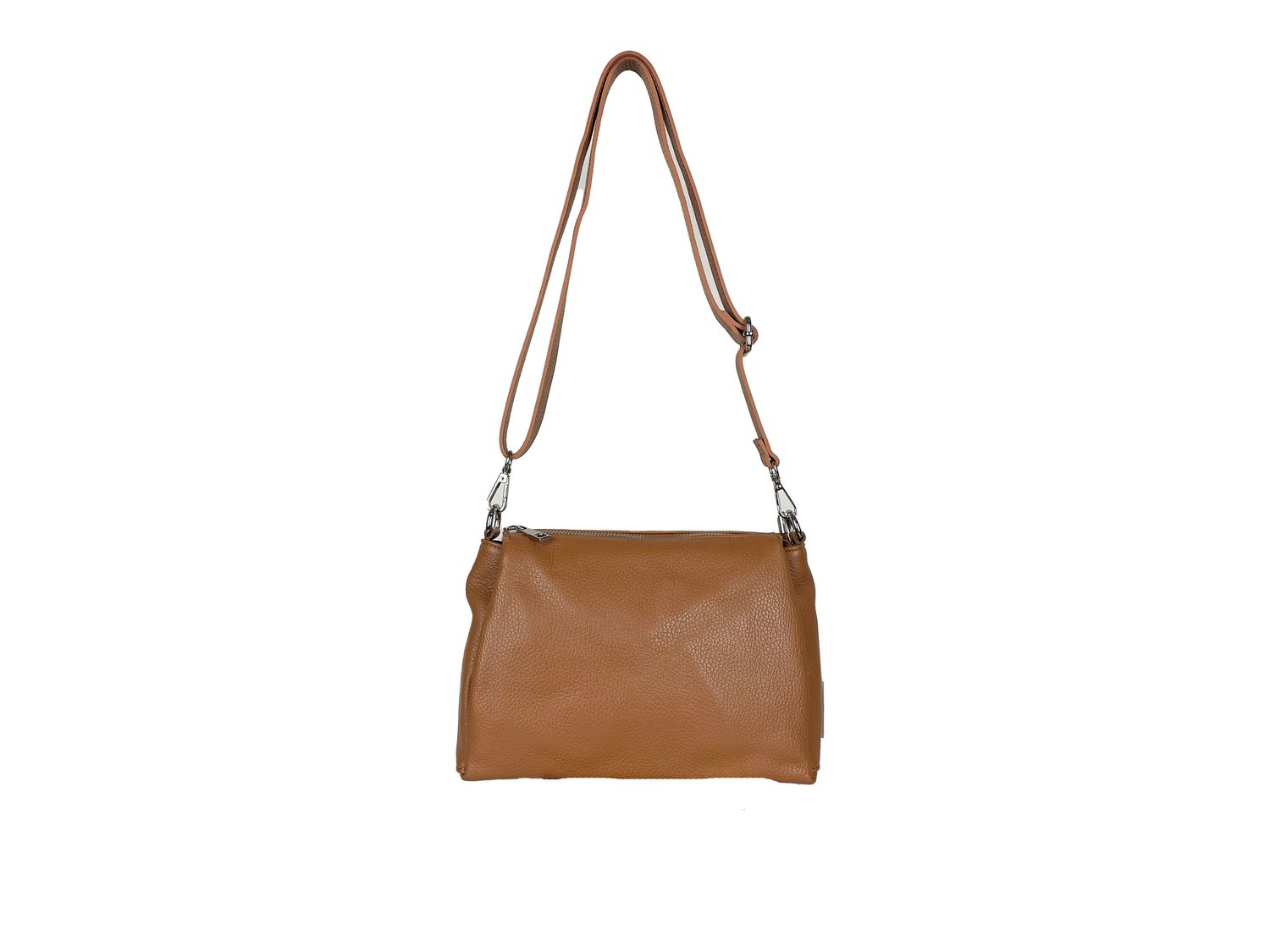 Sac porté travers cuir Emporio François Brenot Camel