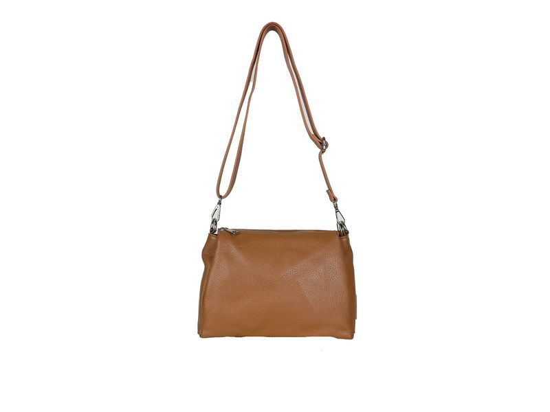Sac porté travers cuir Emporio François Brenot Camel