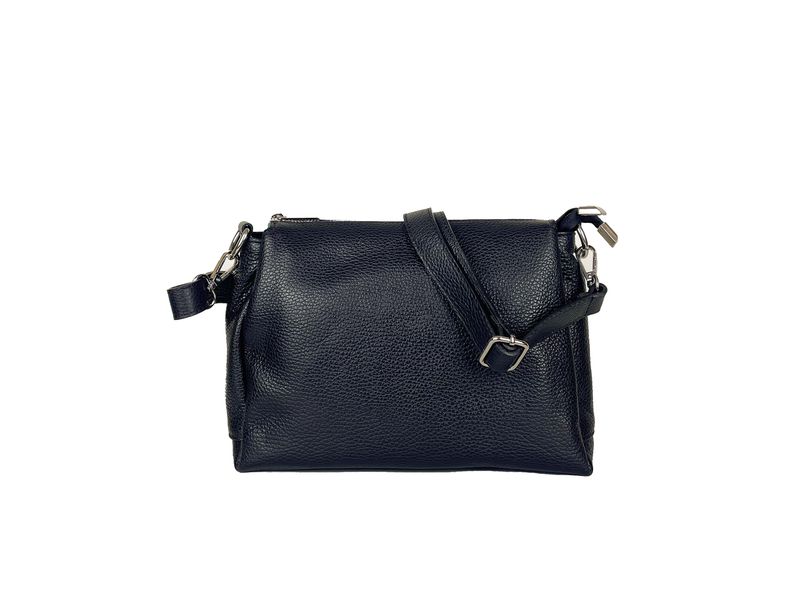 Sac porté travers cuir Emporio François Brenot Noir