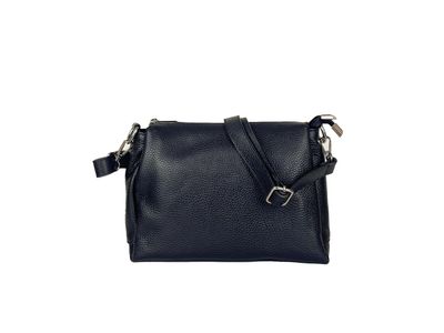Sac porté travers cuir Emporio François Brenot Noir