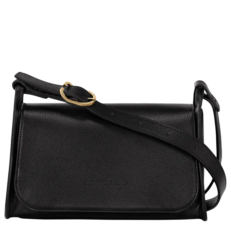 SAC BANDOULIÈRE M LE FOULONNÉ Cuir - Noir LONGCHAMP SAC BANDOULIÈRE M LE FOULONNÉ Cuir - Noir LONGCHAMP
