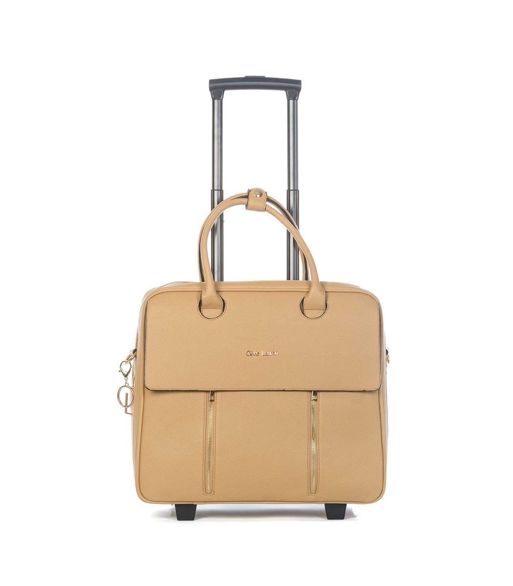 Sac trolley voyage travail TINLEY COGNAC OLIVIA LAUREN