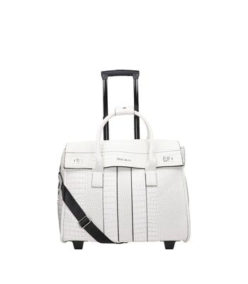 Sac trolley voyage travail BIANCA BLANC CROCO OLIVIA LAUREN