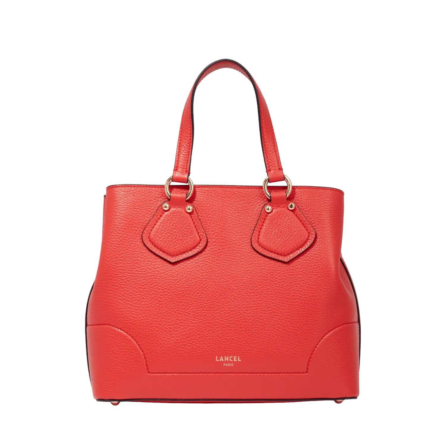 Sac cabas cuir Izy LANCEL Rouge baiser