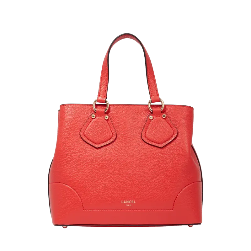 Sac cabas cuir Izy LANCEL Rouge baiser
