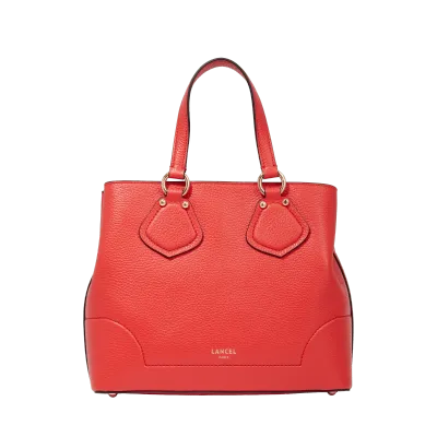 Sac cabas cuir Izy LANCEL Rouge baiser